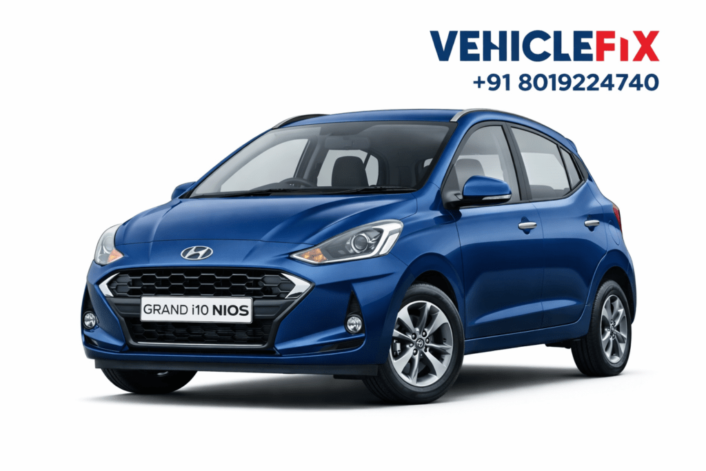 Hyundai Grand i10 Nios servicing in Hyderabad by VehicleFix experts