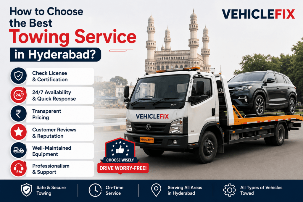 Car towing service charges in Hyderabad