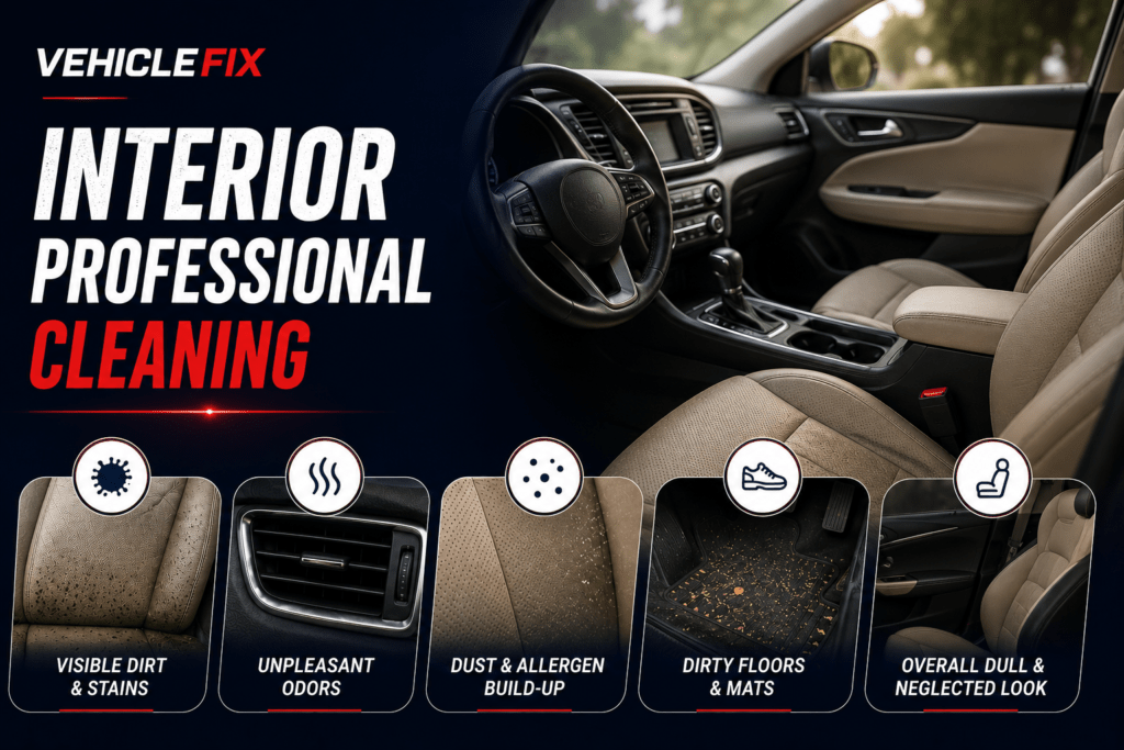 Professional car interior cleaning in Hyderabad