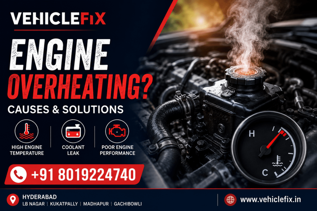 Car engine overheating diagnostics in Hyderabad