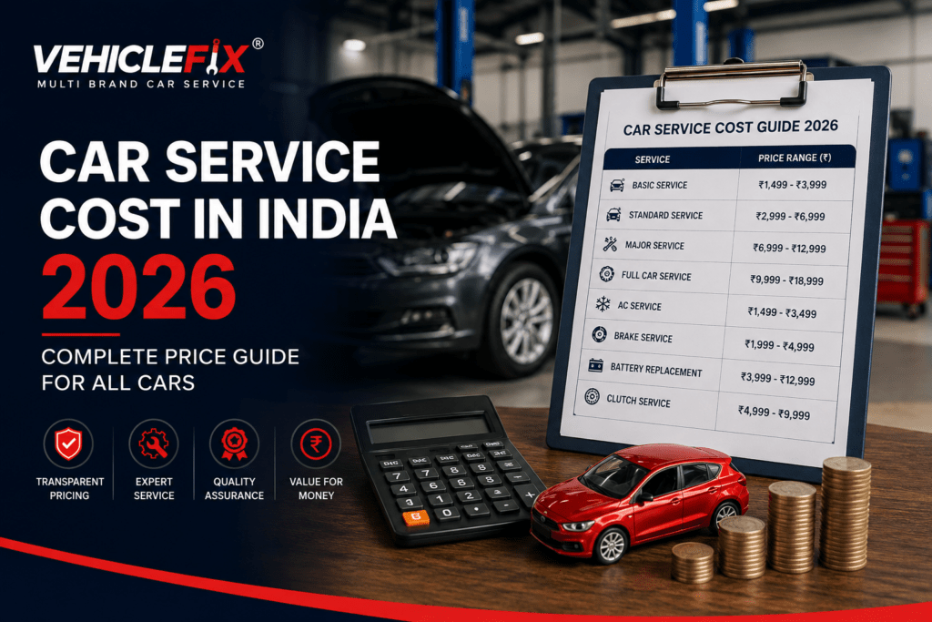 Car service cost in India - Vehiclefix